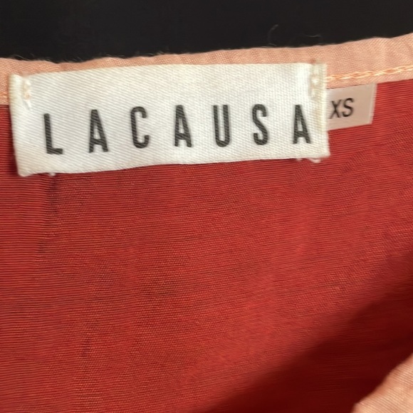 Anthropologie Lacausa Burnt Orange Slip Dress Size XS - Picture 9 of 9